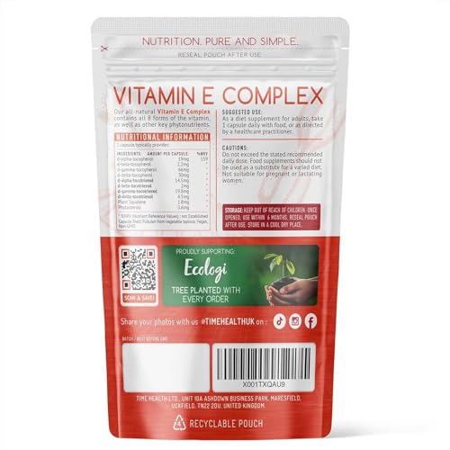 Vitamin E Complex - All 8 E Tocopherols & Tocotrienols - 60 Pullulan Capsules - Plant-Based & Whole Food - Orangutan Friendly - Vegan - No Fillers, Binders or Flow Agents (60 Capsule) - Image 3