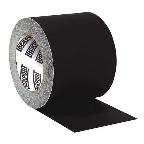 Lockport Black Gaffers Tape 4 inch x 30 Yards - Pro Black Gaff Tape - No Residue, Water Resistant, Non- Reflective, Easy Tear - Multipurpose Photography, Filming, Stage, Production, and More