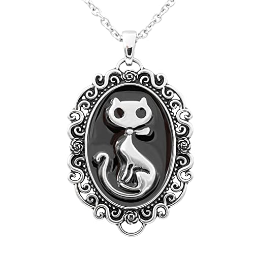 Collar Cameo Silueta de Gato Controse ideal para lucir en cenas y quedadas con amigos