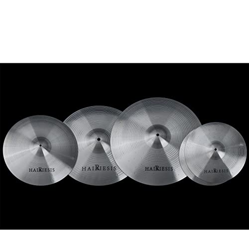 Hairiesis Drum Cymbals For Drums,Cymbal Pack 14"/16"/18"/20" 5 Pieces Cymbal Set, Drum Practice Cymbal #TOP1