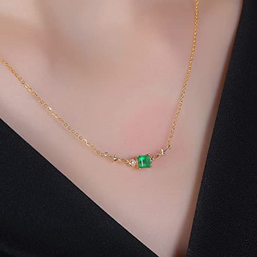 Collier pendentif émeraude et or jaune le cadeau précieux idéal - 5