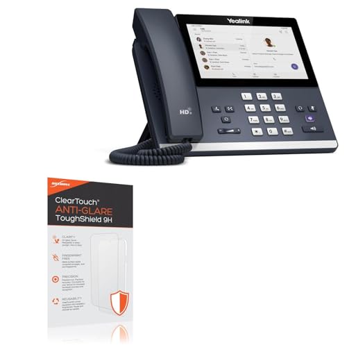 BoxWave Screen Protector Compatible with Yealink MP56 - ClearTouch Anti-Glare ToughShield 9H (2-Pack), Anti-Glare 9H Tough Flexible Film Screen Protector