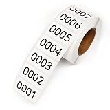 Consecutive Numbered Stickers, 1.6 x 0.8 Inch Inventory Labels, Number Stickers for Organization (1-1000)