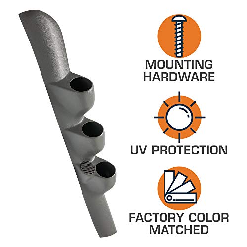 Glowshift Diesel Gauge Package Compatible With Dodge Ram Cummins 2500 3500 1998-2002 - Tinted 7 Color 60 Psi Boost, 1500F Egt & Transmission Temp Gauges - Gray Triple Pillar Pod W Speaker Cutout #TOP7