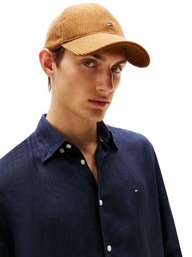 Image of Tommy Hilfiger Men's Long Sleeve Casual Linen Button Down Shirts in Regular Fit