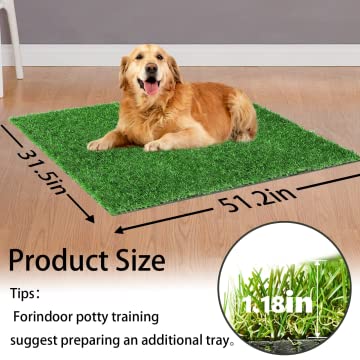 SSRIVER 80*130CM Hundeklo für Zuhause & Hundetoilette Balkon Welpen Training Hundetoilette Ersatzrasen mit Kunstrasen Outdoor Ideal für Wohnung & Balkon
