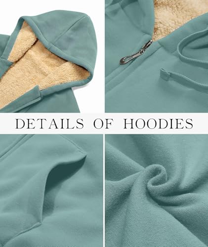 Image of SWISSWELL Hoodies for Women Winter Fleece Sweatshirt - Full Zip Up Thick Sherpa Lined Hooded Jacket