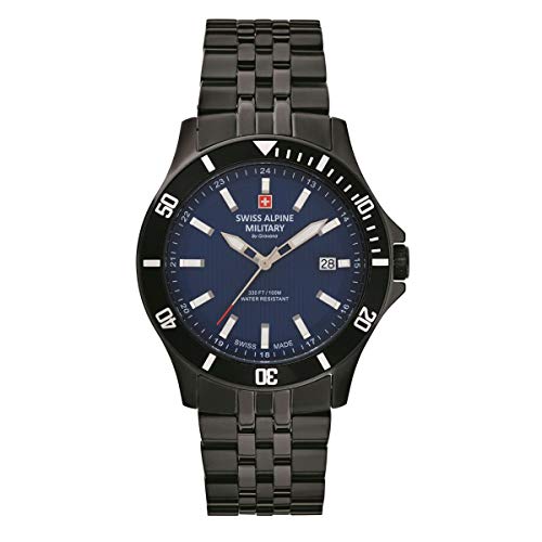 Swiss Alpine Military Herren Uhr Analog Quarz 7022.1175SAM Edelstahl