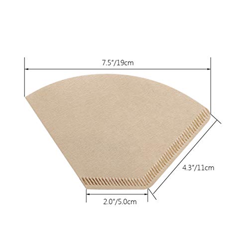 Segarty #4 Coffee Cone Filters, 200 Count Pack Size 4-6 Cup Natural Unbleached Brown Paper Disposable Pour Over Maker Basket Dripper For Most Brewer Machine For Home, Office, Cafetera #TOP3
