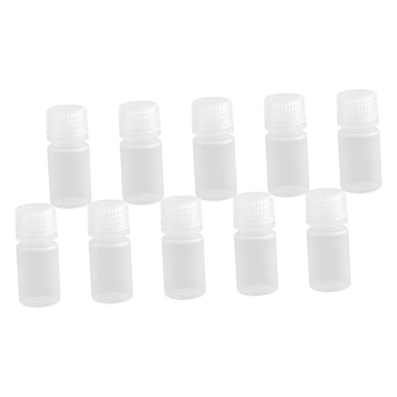 STOBAZA 10Pcs Reagent Vials with Caps Empty Laboratory Sample Bottles for Chemical Storage Wide Mouth Reagent Bottles for Testing and Experimentation