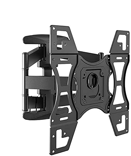 Support mural pour téléviseur rotatif universel 32-65 pouces orientable en acier noir résistant
