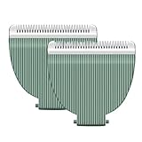 Audoc 2pcs Replacement Blades for Meridian Trimmer,Hygienic Ceramic Hair Replacement Blades for Meridian Body Trimmer (Onyx & Sage),Green