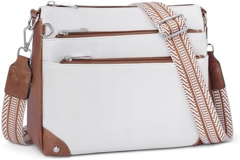 Lexiyat Umhängetasche Damen – RFID-sichere Schultertasche aus Leder, mittelgroße Handtasche mit verstellbarem Gurt, ideal für Reisen