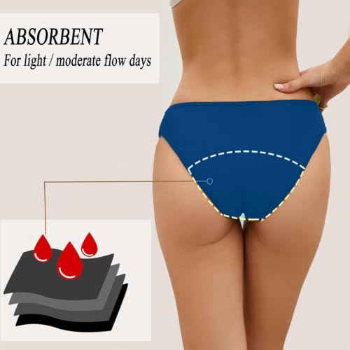 Image of SherryDC Women's Period Swimwear Bikini Bottoms-Menstrual Leakproof Swimsuit Bottoms Briefs for Teen Girl