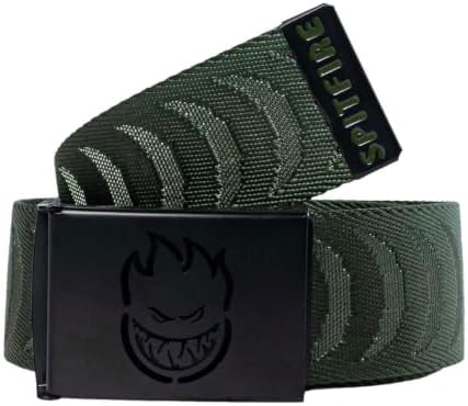 Spitfire Bighead Cut Out Crescent Jacquard Belt - Olive/Black image 4