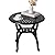 WILOUNGE Cast Aluminum Outdoor Side Table,Outdoor Coffee Table,Small Outdoor Table,Outdoor Side Tables for Patio,Garden,Balcony, for All Weather (Black, Round)