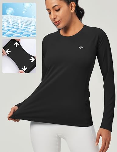 Rash Guard for Women UPF 50+ SPF UV Protection Long Sleeve Workout Tops Swim Shirt Dry Fit Sun Shirts with Pockets2