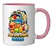 Done With School 2026 Beach Vacation Graduation Summer Break Ceramic Mug, Pink/White