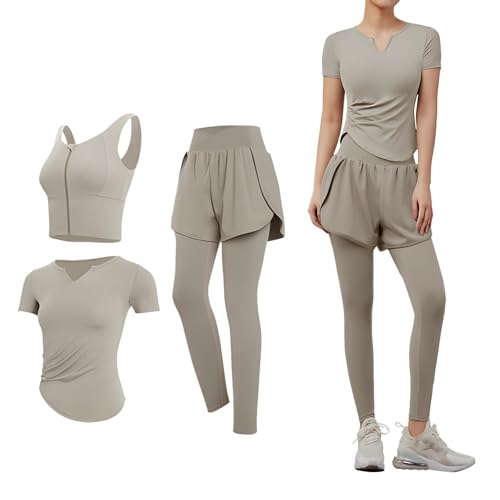 Ensemble sport respirant 3 pièces femme pour yoga et exercice