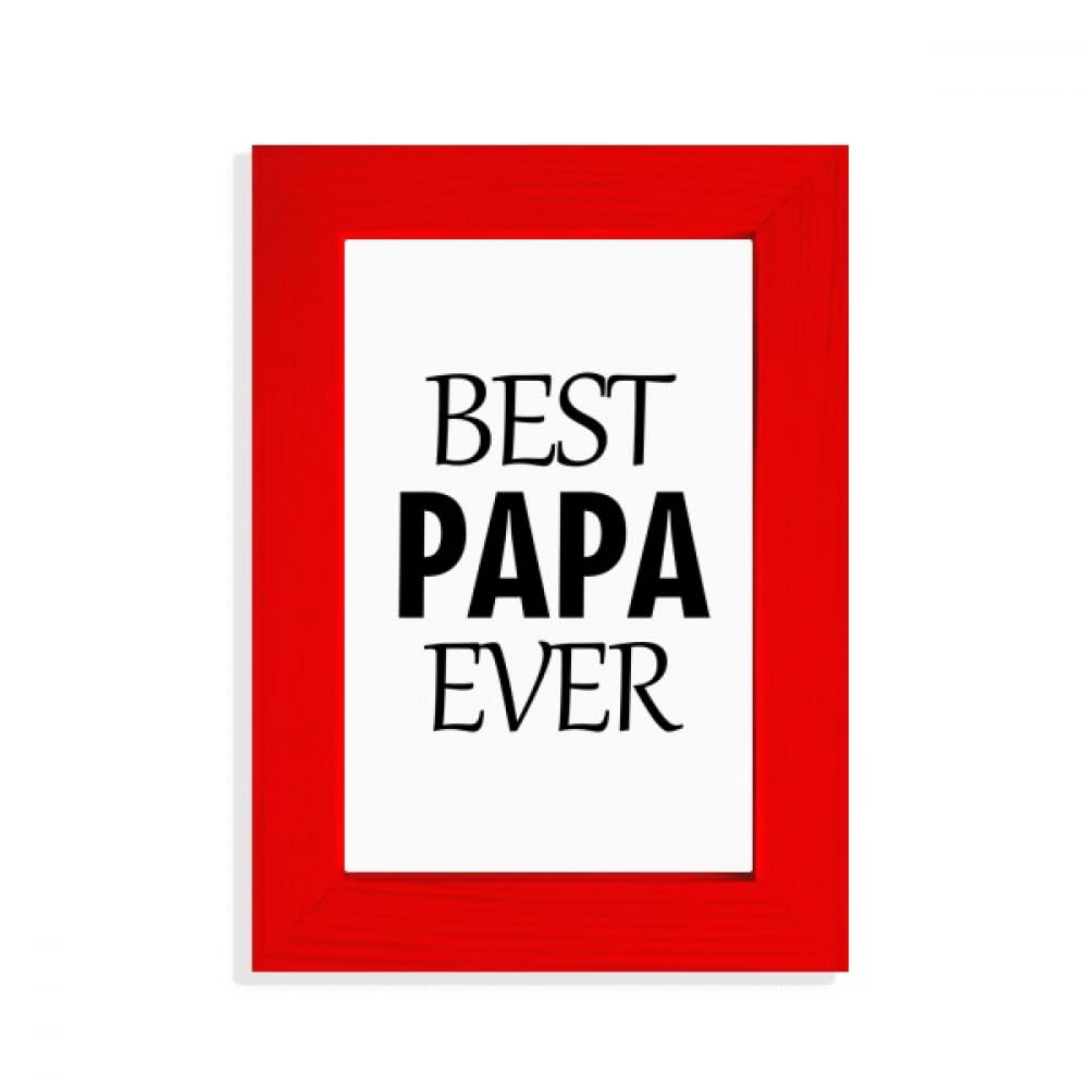 Cadre photo Best Papa Ever rouge pour la décoration du bureau
