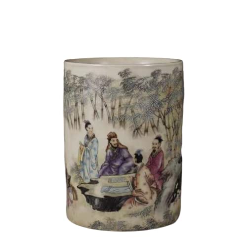 Florero de cerámica, florero vintage, florero de cerámica chino, florero de cerámica chino Florero chino Florero de porcelana Floreros de cerámica antiguos chinos Florero decorativo tradicional