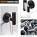 Nolimas Towel Coat Hook Matte Black SUS304 Stainless Steel Bathroom Clothes Cabinet Closet Sponges Robe Hook Wall Mounted Round Kitchen Heavy Duty Door Hanger 2 Packs