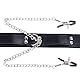 Lsexyier Einstellbar Nippelklemmen Halskette mit Busenkette, Bondage Nippel-Klammern für Frauen & Männer, Sexspielzeug mit Nippelkette, Regulierbare Intensität, Schwarz…