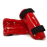 whistlekick Sparring Shin Guards - Karate Sparring Gear Set (Heat (Red) Small) with FREE Backpack Taekwondo Sparring Gear Set Kickboxing Shin Guards MMA Shinguard Shinguards TKD