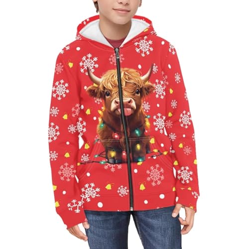 Girl's Zip Up Hoodie Sweatshirt Boys Kids Fall Sweatshirt Comfort Casual Hooded Jacket Soft Loose Coat Pullover3