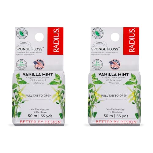 Radius Sponge Floss Vanilla Mint (Pack of 2)