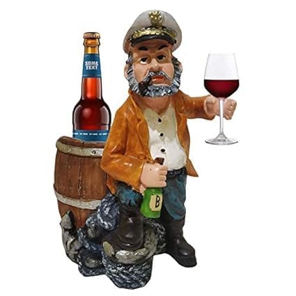 Codetrot Resin Wine, Beer Bottle Stand Statue Wine Bottle and Glass Holder Showpiece Big Size 23 X 18 X 12 cm Polyresin Multicolor Pack of 1-image-45