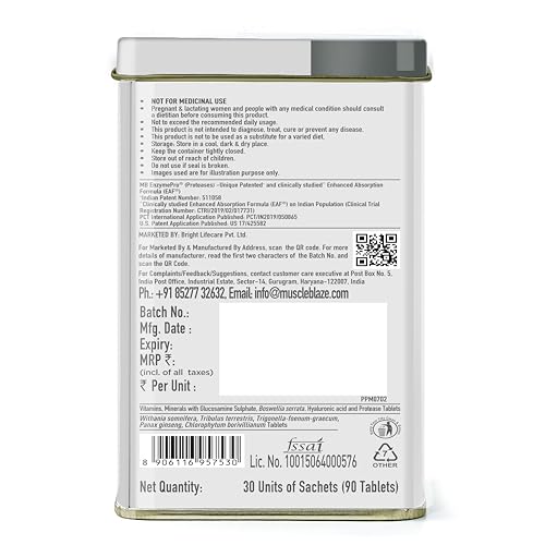 Image of MuscleBlaze Biozyme Daily Multivitamin (90 Tablets) With Omega 3 Fish Oil 1000mg (30 Capsules) | Combo Pack