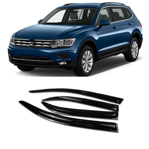 Juego De Deflectores De Viento para VW para Tiguan 2017-2021 Visera Ventana Puerta Viento Lluvia Sol Humo Guardia Deflector Ventilación Sombra Viento Vidrio