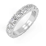 2.00 Carat D/VVS Round Diamond Full Eternity Band in Platinum (950) – UK Hallmarked | Luxury Wedding Ring for Women | Gift for Valentine’s Day, Christmas, Birthday, Anniversary, Mother’s Day Size J