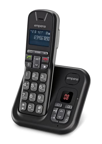 Téléphone sans fil Emporia TH21AB compatible HAC pour briser l'isolement