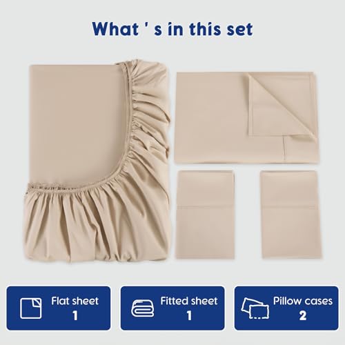 Image of SONORO KATE 100% Egyptian Cotton Sheets,1200 Series,King Size