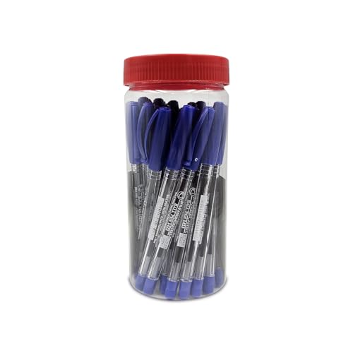 Faber-Castell 1423 Ball Pen Blue ink [Pack of 25] I Lightweight With Comfortable Grip for Extra Smooth Writing.Great for school office and more