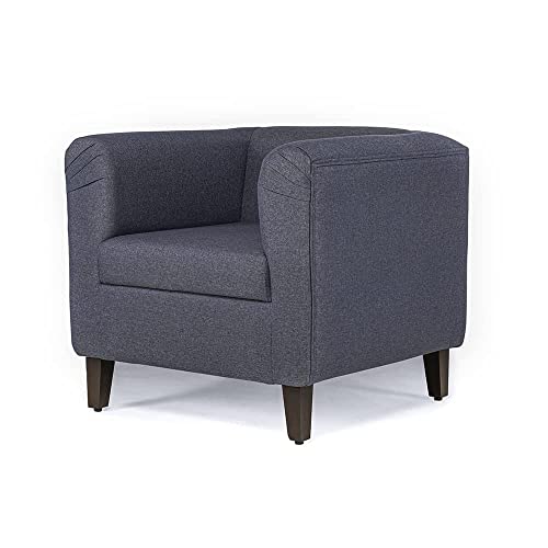 Image of Wakefit Miami Living Room Sofa Set - 3 Year Warranty | Single & 1 Seater - Omega Blue Fabric
