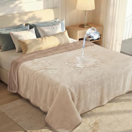 Luciphia Waterproof Blanket for Dog, Washable Reversible Fleece Pet Throw
