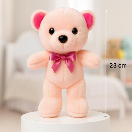 Image of Babique Standing Teddy Bear Stuffed Plush Animal Soft Toys | Teddy Bear | Ideal for Birthdays & Special Occasions Girls /Boys, Baby Kids 23cm