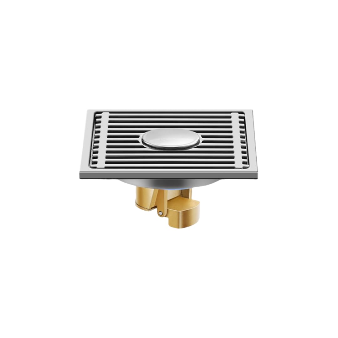 KJdxfhFH Bathroom floor drains, Bathroom Floor Drain 304 Stainless Steel with Backflow(Copper Bamboo Raft Dual Use)