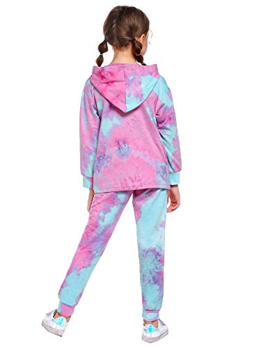 Image of Arshiner Girl's 2 Piece Rayon Print Pullover Kaftan Sweatpants Set