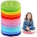 Gerrii 12 Pieces Floor Cushions Classroom Flexible Floor Seating Cushions Pillows for Kids in Home School Classroom Kindergarten Daycare Nursery (Bright Color,Round)