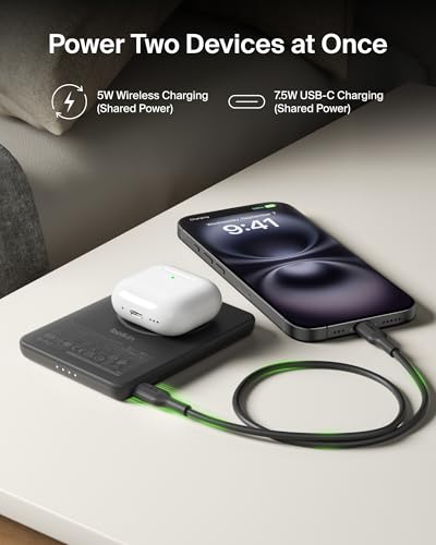 Belkin 5K 7.5W Ultra Slim Portable Power Bank, Supports MagSafe Accessories - image 7