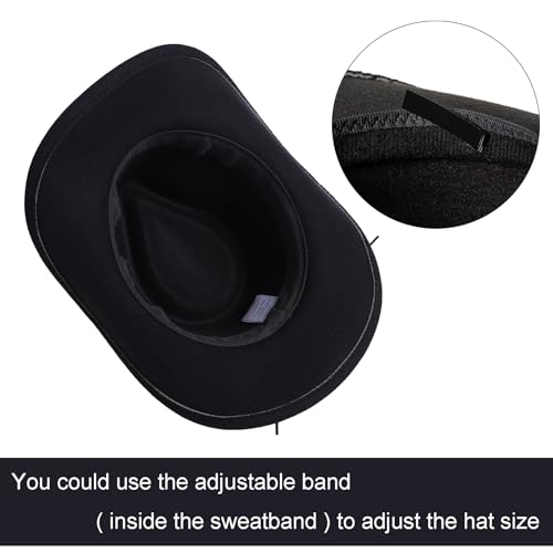 Jastore Western Cowboy Hat for Kids Boy Girl Classic Cowboy Cowgirl Dress Up Hat with Buckle Belt4