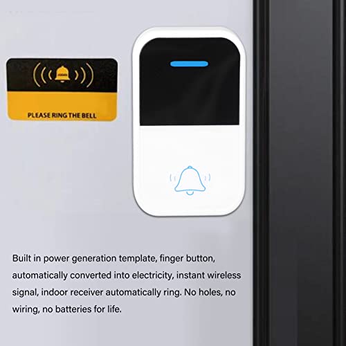 Campainha de Toque, Plug-in Branco ABS Sem Fio Campainha Fácil de Instalar para Casa (Plugue EUA 100