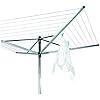 Brabantia Lift-o-Matic Large Rotary Airer Clothesline with Metal Soil Spear, 197 Feet, Silver