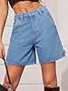 PLNOTME Womens High Waisted Denim Shorts Summer Ca... #1