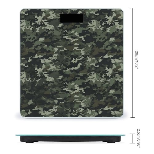 Báscula Digital de Baño Camuflaje con Pantalla LCD miniatura 2
