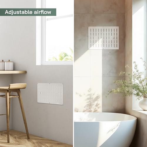 Grille d'aération métal blanc résistante aux rayures 41x30
